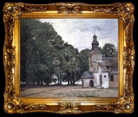 framed  Claude Monet La Chapelle de Notre-Dame de Grace,Honfleur, ta009-2